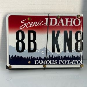 Handmade Journal made from upcycled license plate